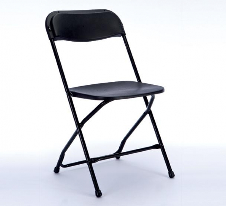 Black Folding Metal Chair
