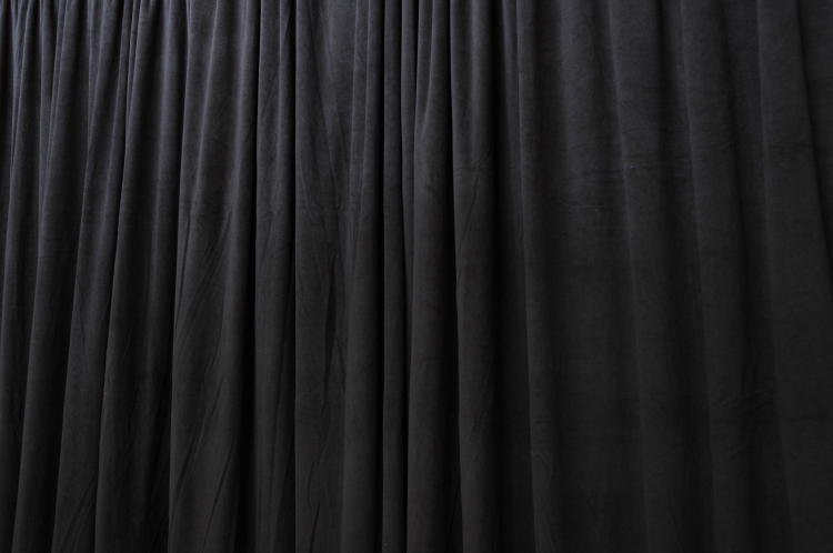 Back Drape 16' x 60 Poly Premier BLACK Drape and Skirting