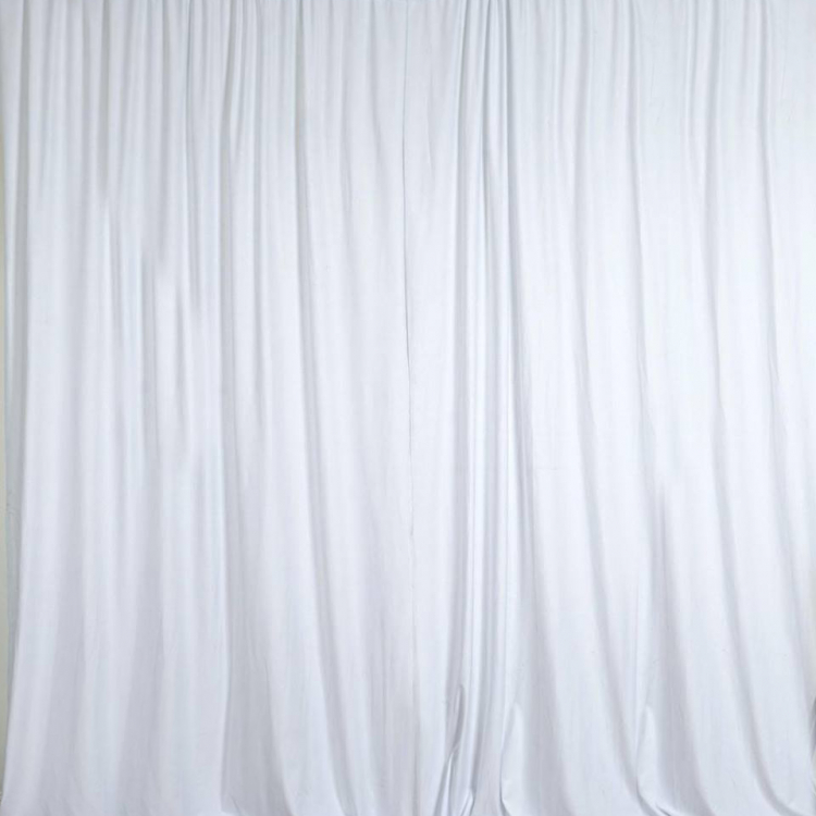 Back Drape 16' x 60 Poly Premier WHITE Drape and Skirting