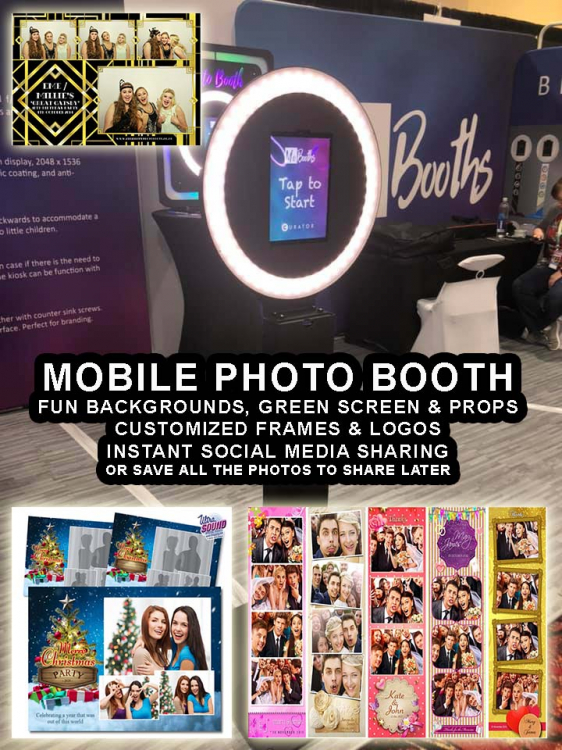 Social Photo Booth (Min. 3 hrs) - $100 per additional hr