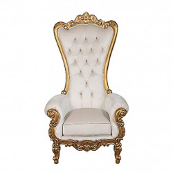 Throne Chair Gold Trim