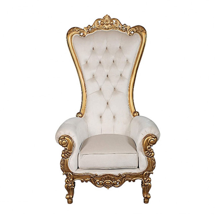 Throne Chair Gold Trim