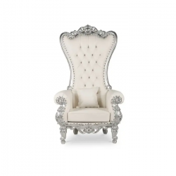 Throne Chair Silver Trim
