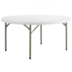 60 Round Plastic Resin Table (Setup not Included)