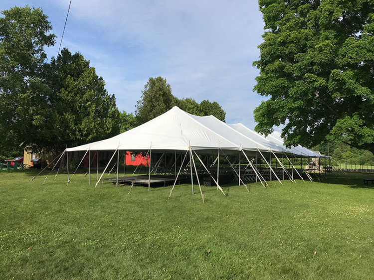 40'x140' High Peak Pole Tent FREDS (Grass Only)