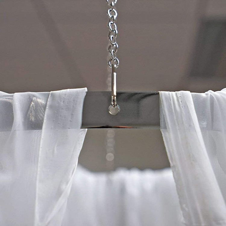 White 40' Sheer Ceiling Drape