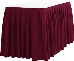 Burgundy 12' Polyester Skirt