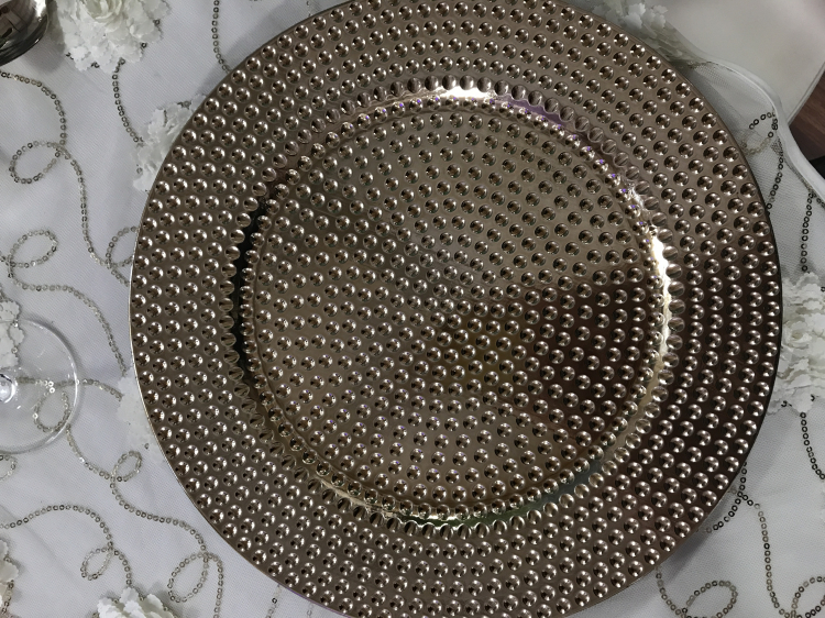 Gold Hammered Chargers