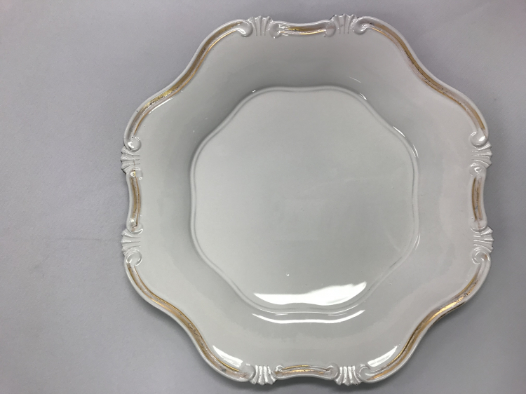 White Barouque Charger