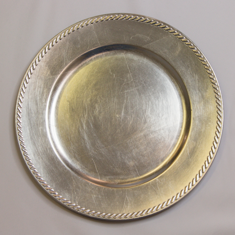Silver Roped Edge Charger Plate