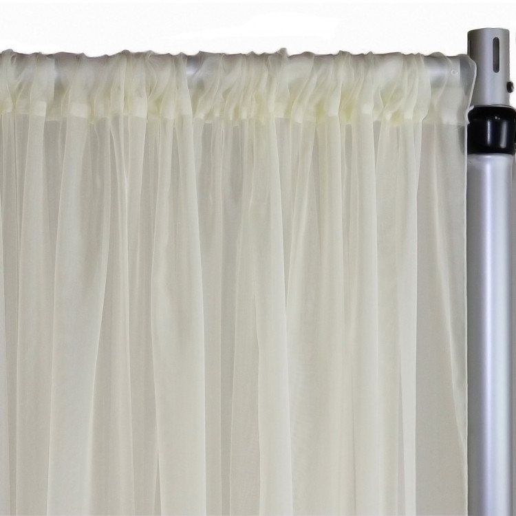 Ivory 30' Sheer Ceiling Drape w/gramets