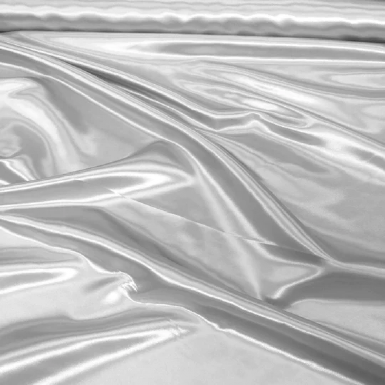 40' White Satin Drapes