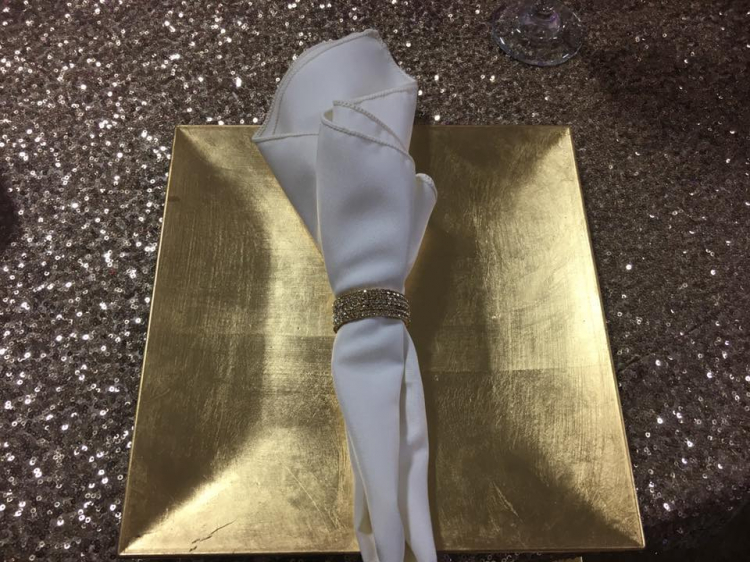 Gold Square Charger Plate