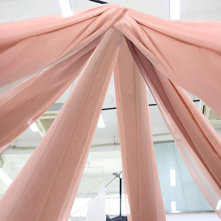 Dusty Rose 30' Sheer Ceiling Drape