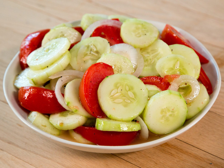 Marinated Cumber, Tomato and Red Onions