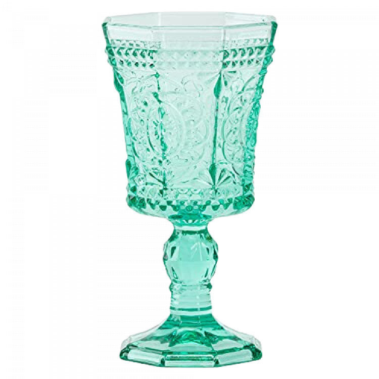Vatican Turquoise Wine Glass