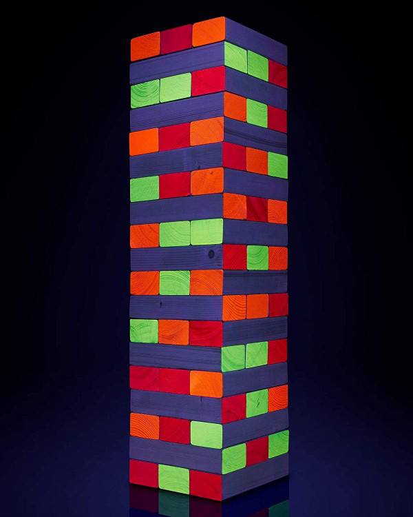 Giant Black Light Jenga