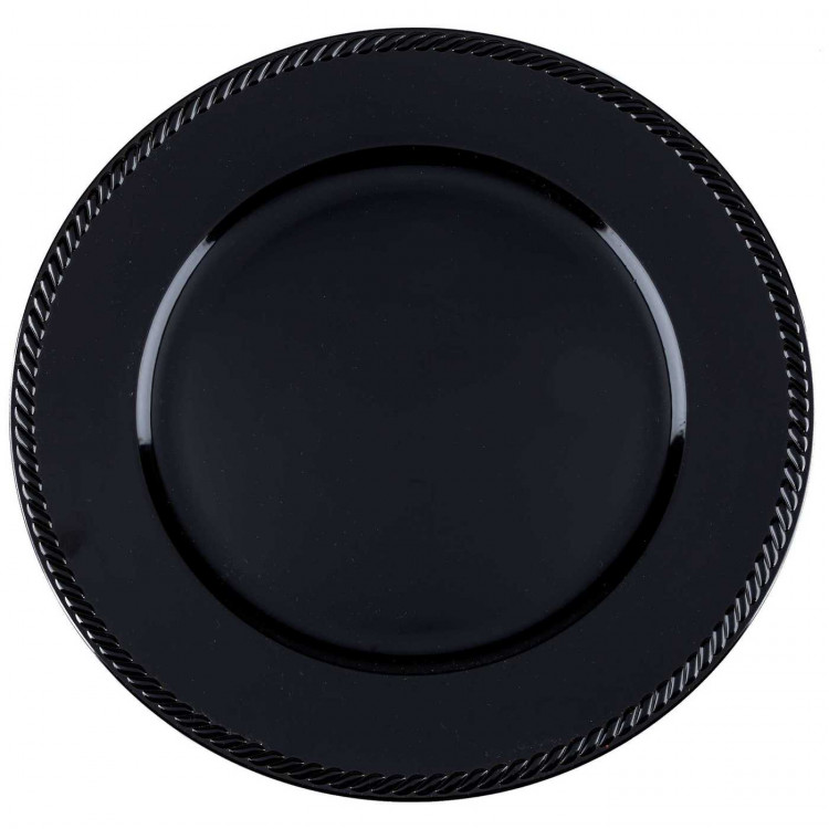 Black Rope Charger Plate