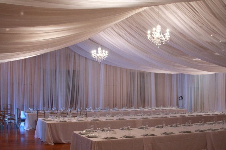 Ivory 40' Sheer Ceiling Drape