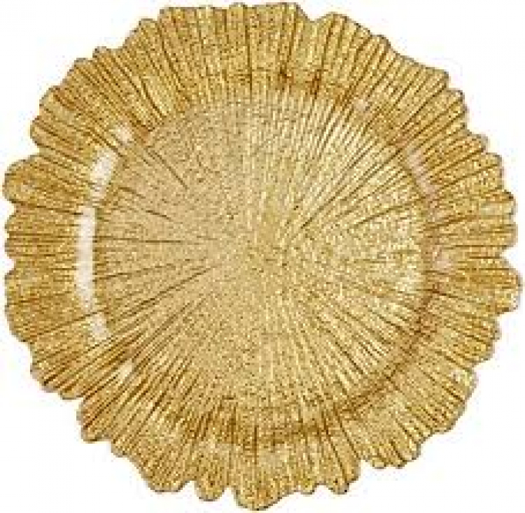 Gold Acrylic Reef Charger Plate
