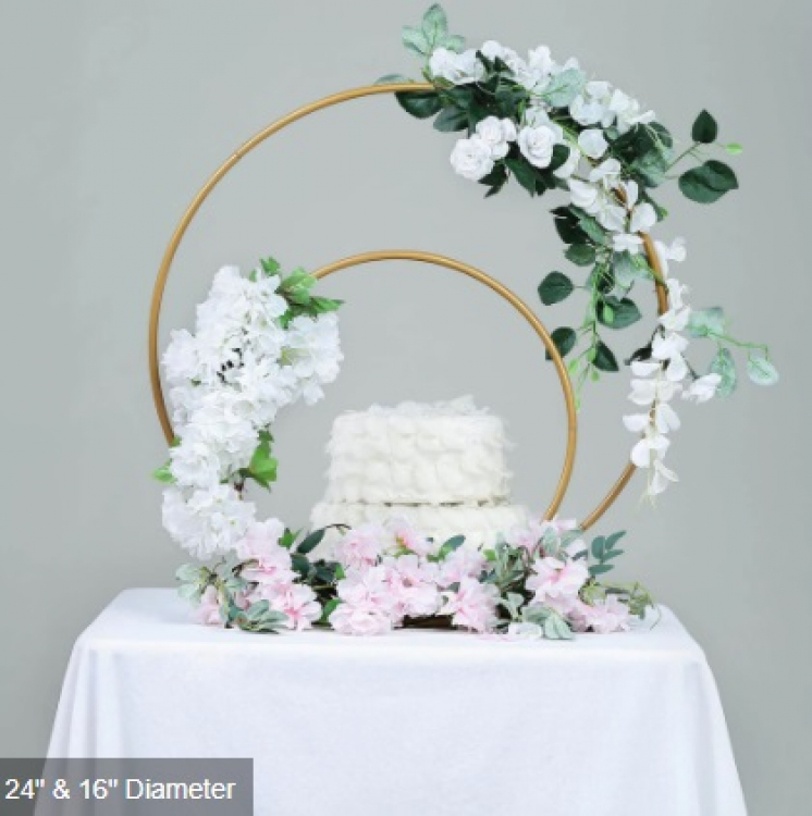 Double Metal Hoop Cake Stand