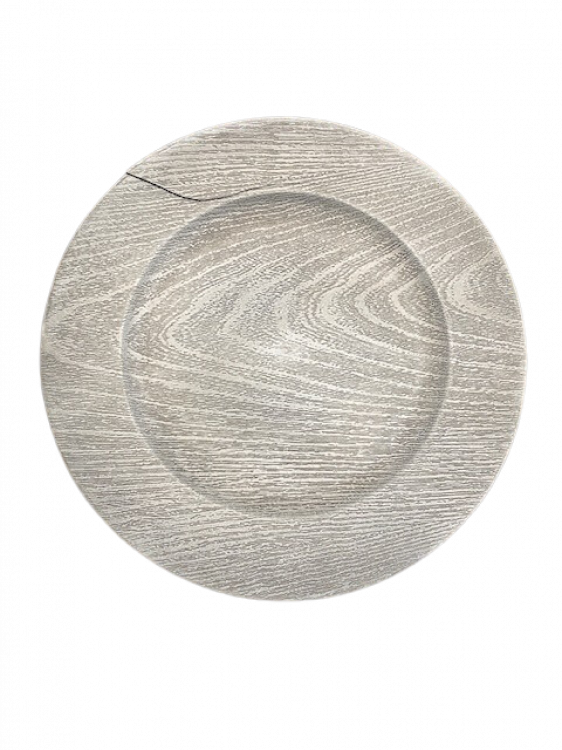 Grey Faux Wood Charger