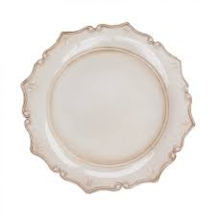 Ivory Antique Charger Plate