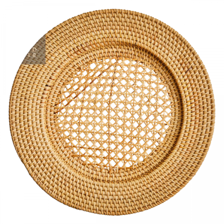Rattan Natural Honey Charger