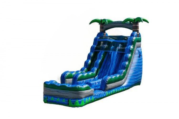 18ft Blue Crush Dual Lane Water Slide