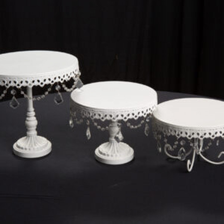 White Crystal Cake Stand