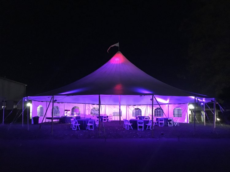 57' Round Sail Cloth Pole Tent