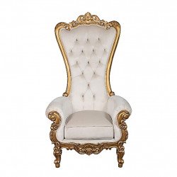 Throne Chair Gold Trim