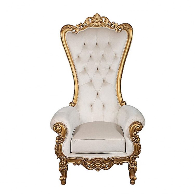 Throne Chair Gold Trim