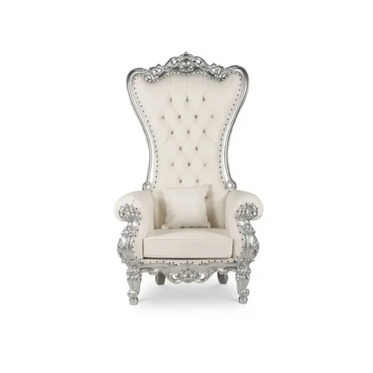 Throne Chair Silver Trim