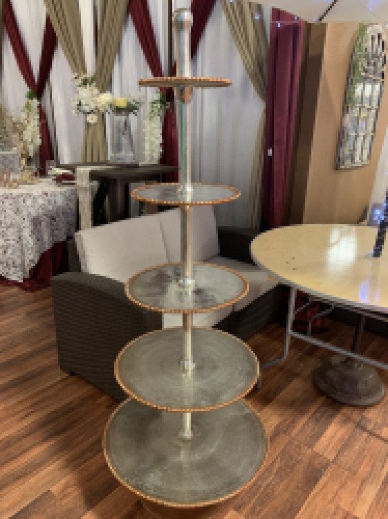 Copper Beaded 5' Cupcake Stand