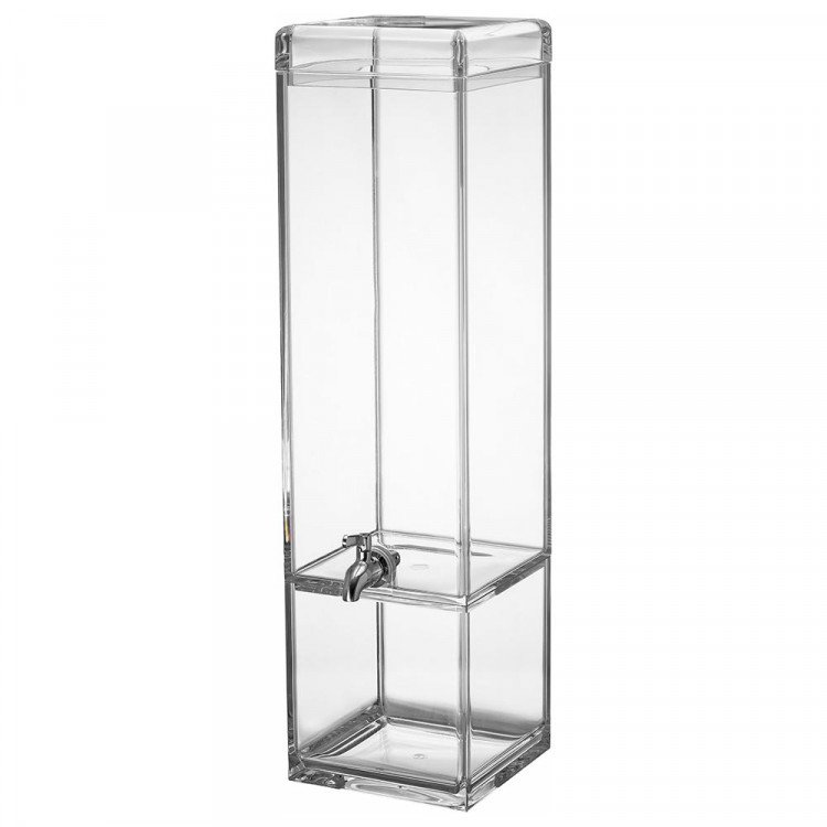 Acrylic Square Beverage Dispenser 3 Gallon