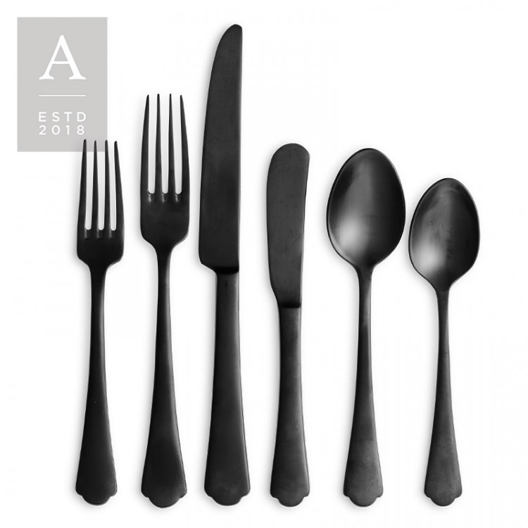 Black Brushed Coffee Spoon